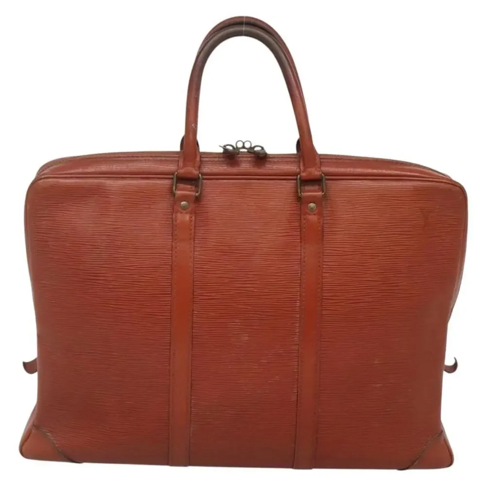 Louis Vuitton Epi Porte Documents Voyage Business Bag Brown